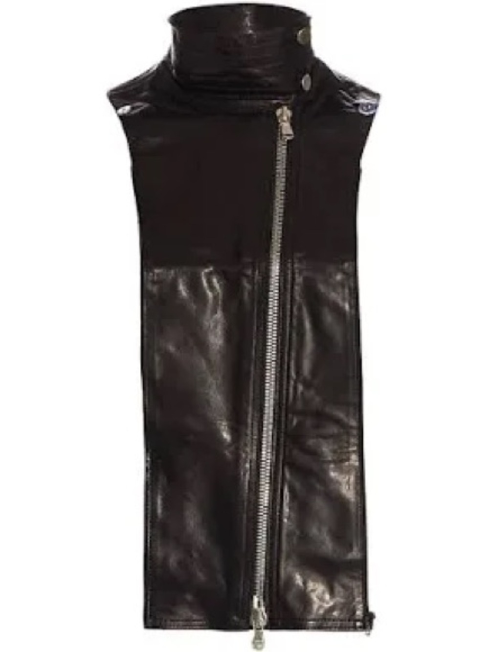 Veronica Beard Black Leather Dickey